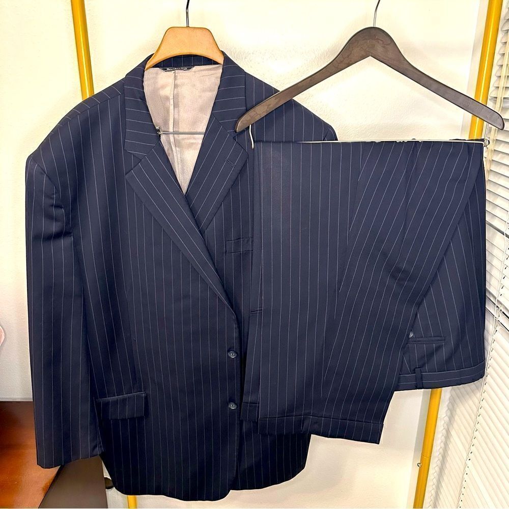 Jack Victor Classic Rochester Striped Suit | Coat Jacket and Dress Pants